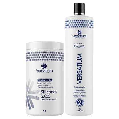Versatium Sem Formol 100% Liso 1 Litro + Máscara Tratamento 1kg