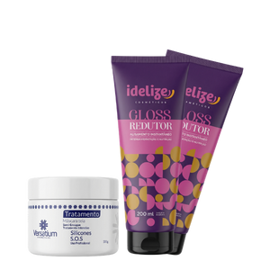 Combo 2 Alinhamento Idelize + Máscara 300g Grátis | 100% Liso E Mais Economia