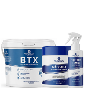Resgate Profissional dos Fios | BTX Sem Formol Alta Performance 1Kg + Máscara Desemborrachante + Protetor Térmico