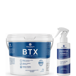 Fios Protegidos e Alinhados | BTX Sem Formol Alta Performance 1Kg + Protetor Térmico 200ml