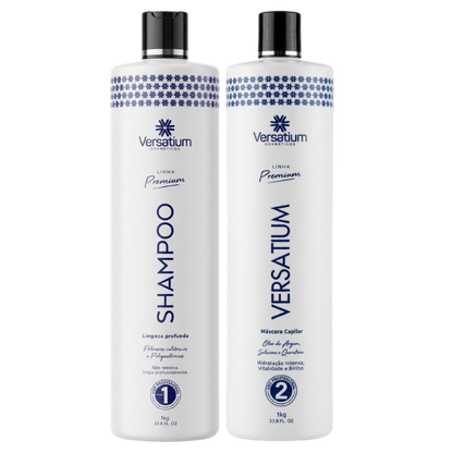 Kit Shampoo e Versatium Sem Formol 100% Liso 1 Litro