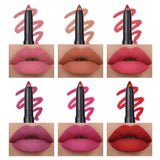 Langmanni Makeup Lipstick Set Of Six Matte Matte Lipsticks Lip Gloss Set - Versatium Cosméticos
