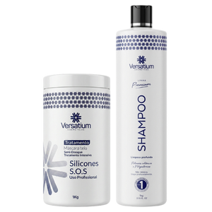 Máscara de Tratamento 1kg + Shampoo Limpeza Versatium 1L