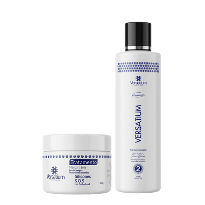 Versatium Sem Formol 100% Liso 300ml + Máscara de Tratamento Versatium 300g