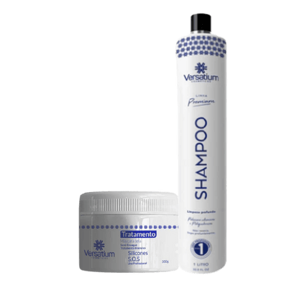 Máscara de Tratamento + Shampoo Limpeza Versatium - Versatium Cosméticos